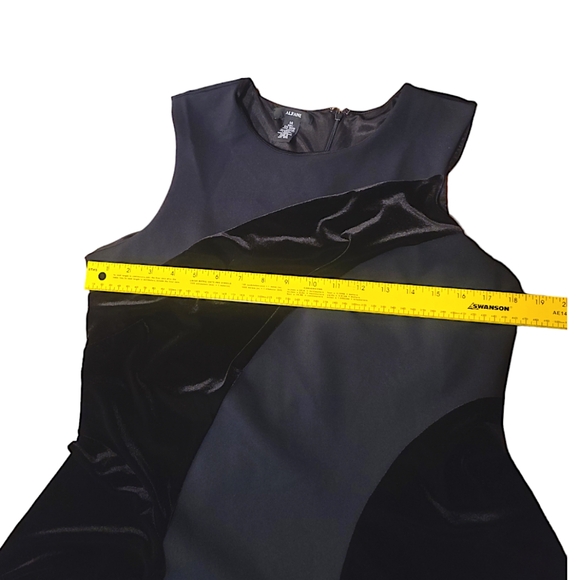 Alfani Dress Black Velvet Sleeveless Fit & Flare Womens Plus Size 14 - Picture 8 of 11
